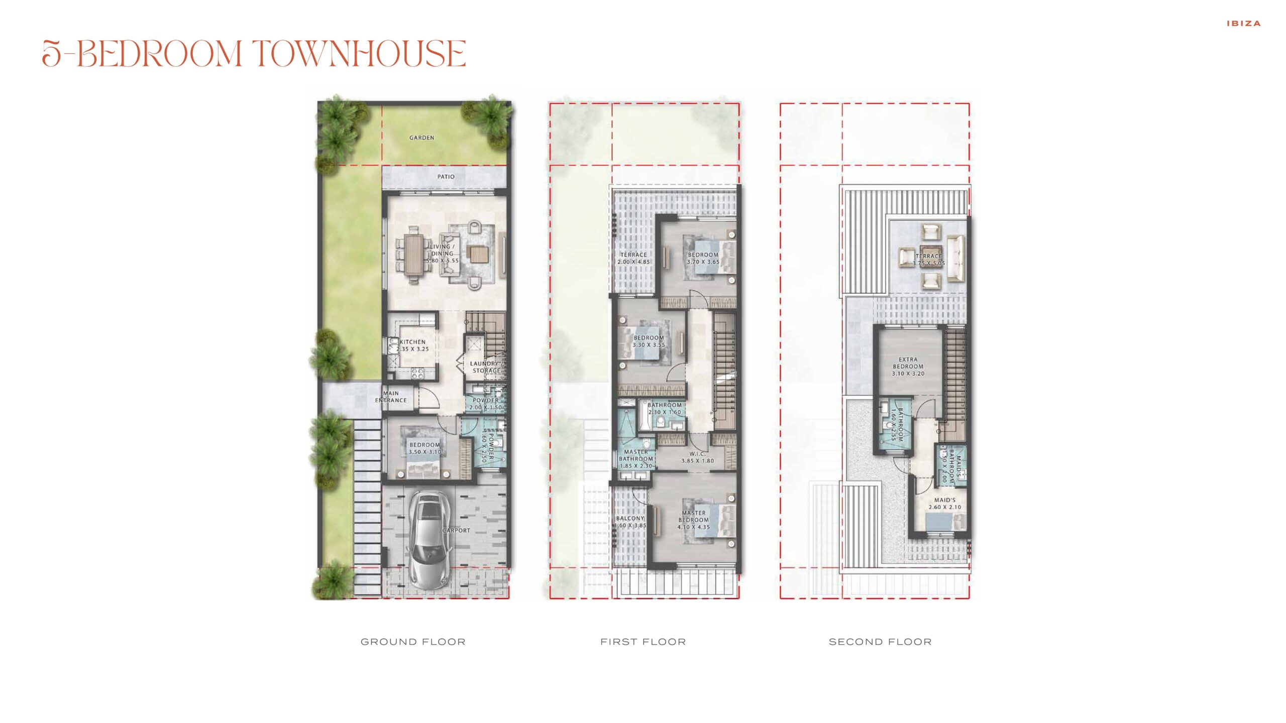 5 Bedroom Townhouse Floor Plans